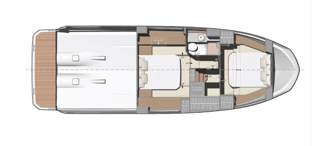 Prestige 420 Layout 2 cabin 1 head