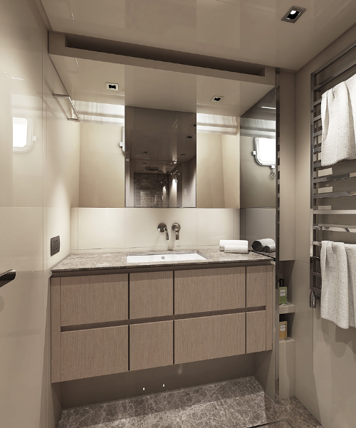 Sanlorenzo SX76 Owners Bathroom