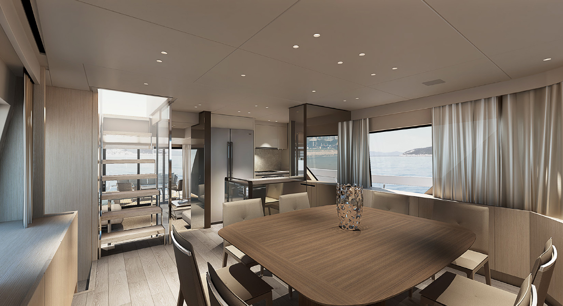 Sanlorenzo SX76 Dining Room