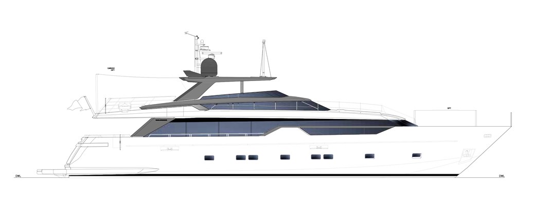 Sanlorenzo SL102A Side Profile