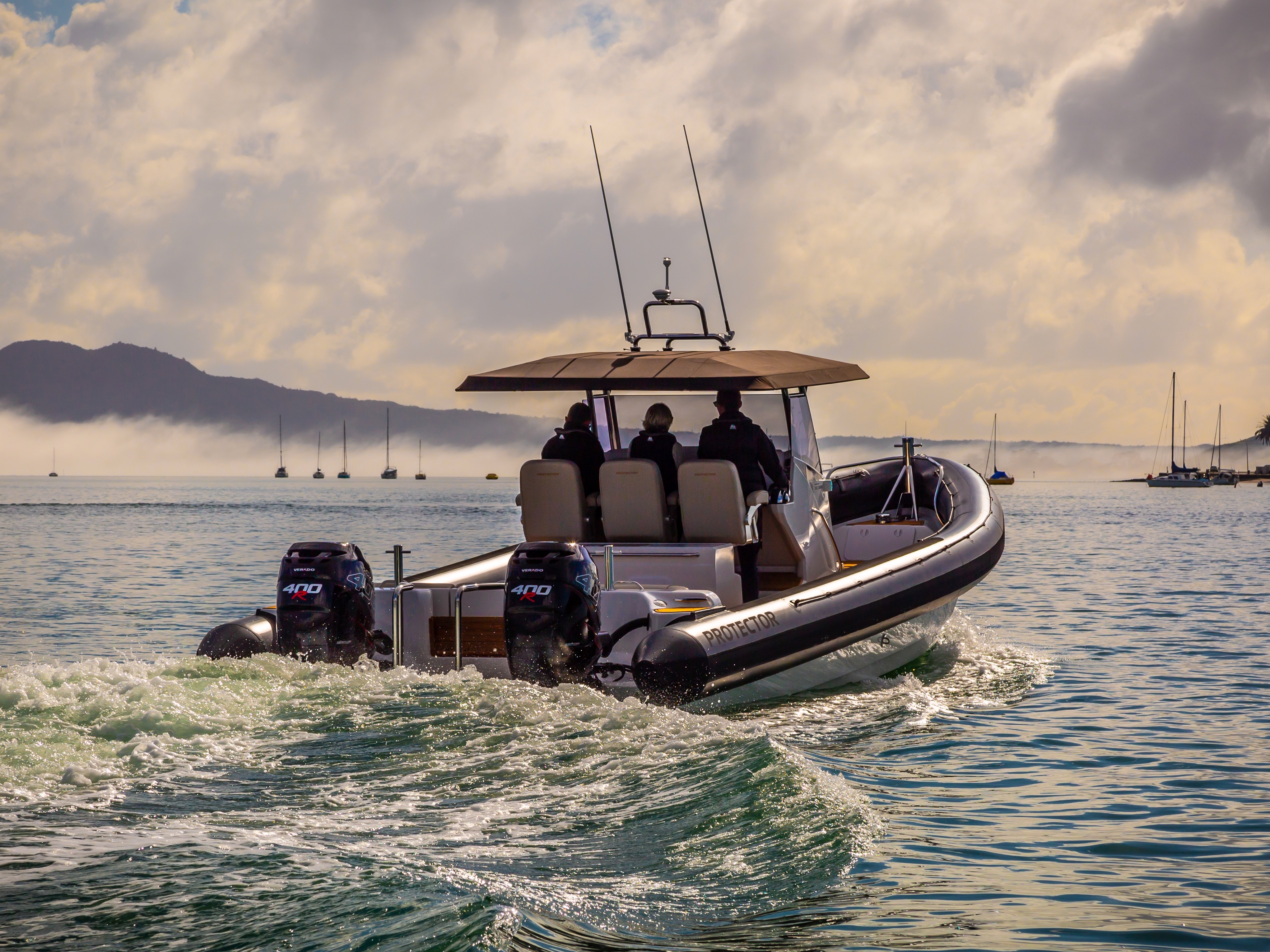 An immensely spacious and capable RIB with a walk-through swim platform. Over-sized centre console, huge deck & storage space and even the option to add extra seating or cockpit bar for entertaining.
