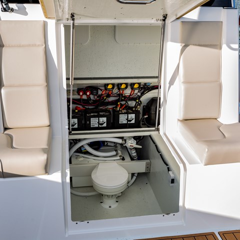 Optional electric flush plumbed toilet