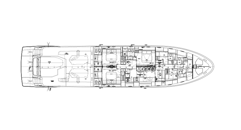 Sanlorenzo SL106 Lower Deck GA