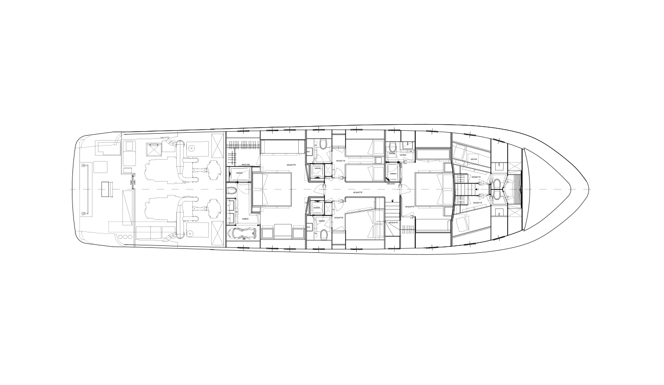 Sanlorenzo SL88 Lower Deck GA