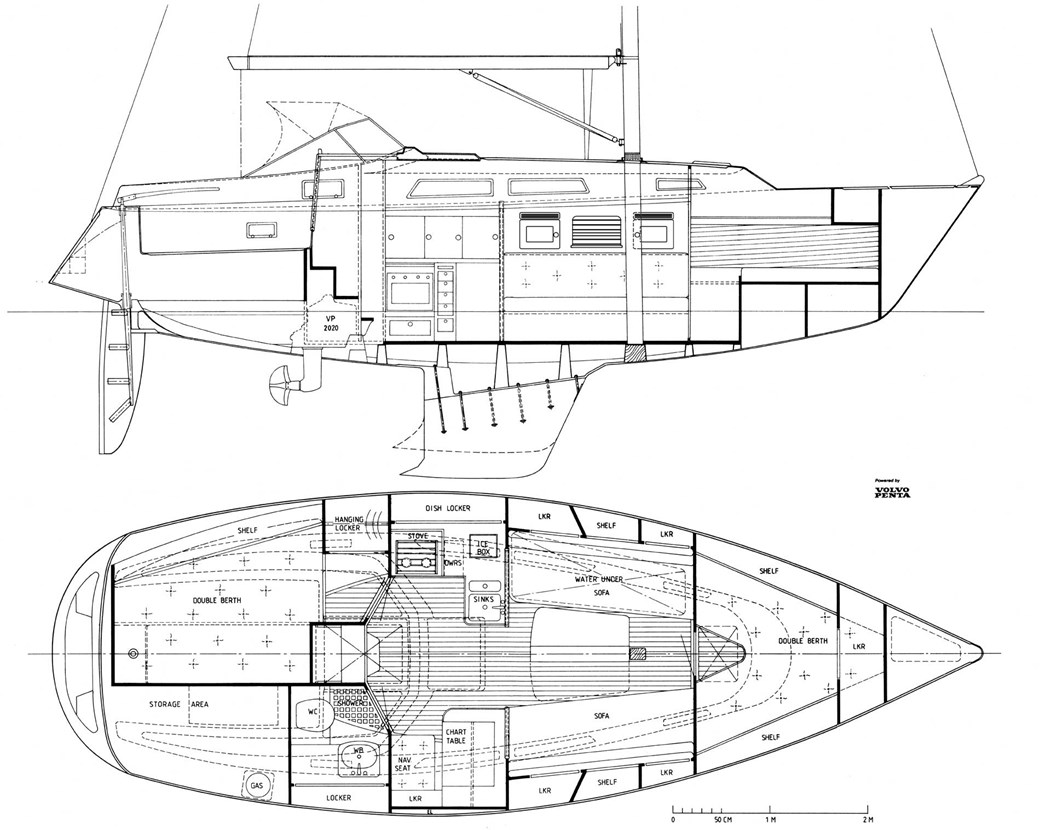 Layout of Hallberg Rassy 31