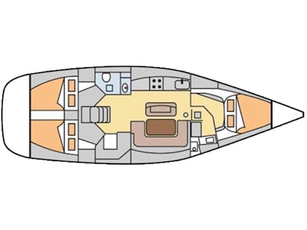 3 Cabin Layout of Dufour 425 Grand Large