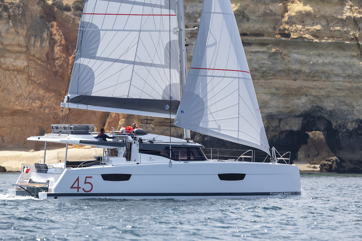 Fountaine Pajot 45 underway