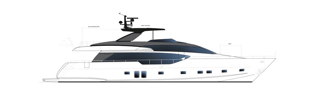 SANLORENZO SL86 layout side profile