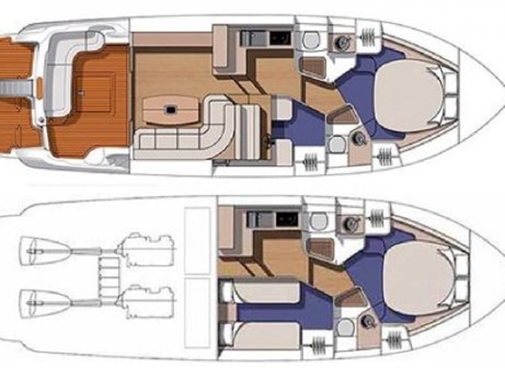 Cranchi Atlantique 40 for sale - layout