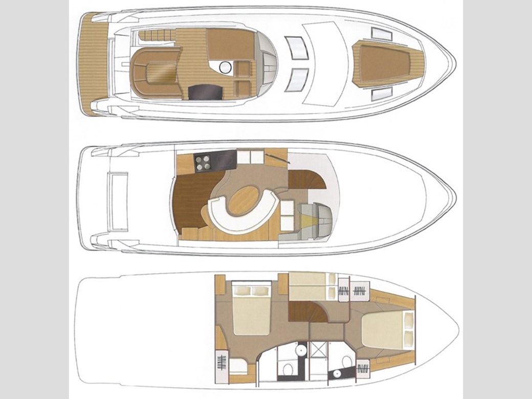 Sealine T50 for sale - layout